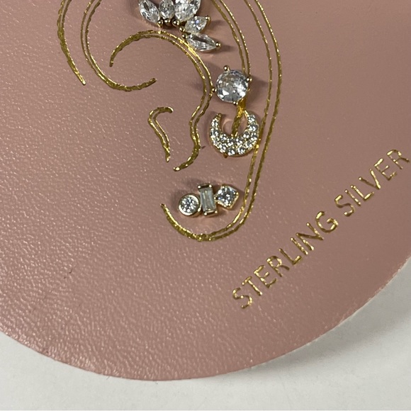 🌙CZ 925S 4 PC EARRING SET - Picture 4 of 5